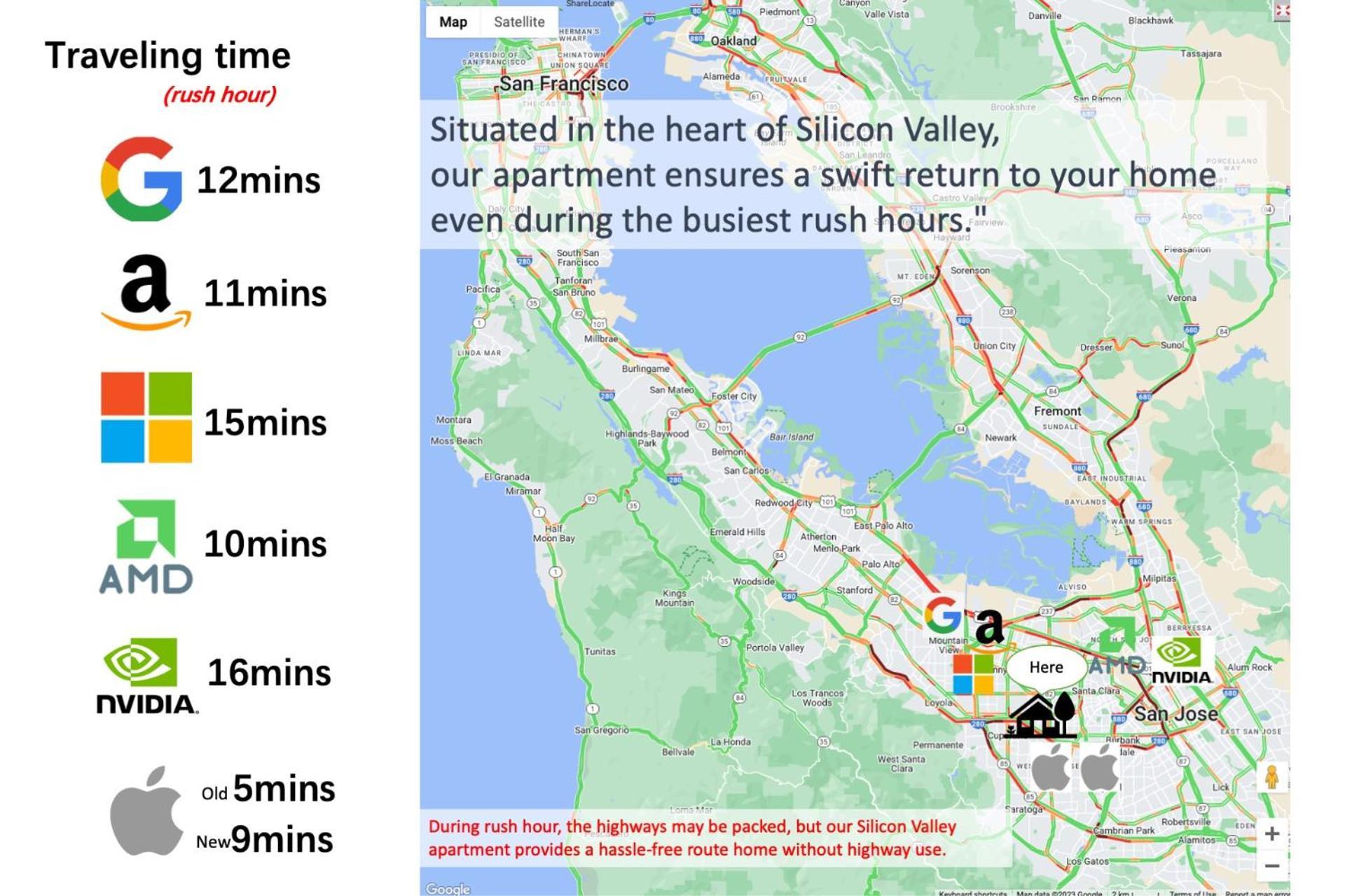 2Br Apt With Brand New Super Quite Ac, Washer, Dryer, Free Ev Station, Free Parking In Cupertino Σανιβέιλ Εξωτερικό φωτογραφία